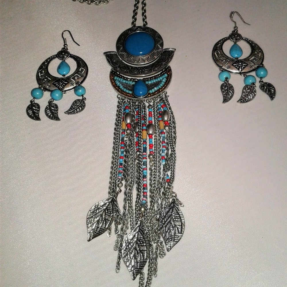 Tribal Necklace and Earring Set